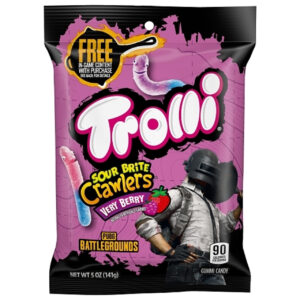 Trolli Very Berry Sour Brite Crawlers Gummy Candy, 5 Ounce, 12 Per Case
