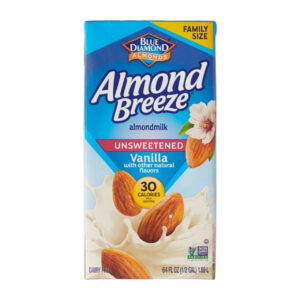Almond Breeze Unsweetened Vanilla Almond Milk, 64 Ounce, 8 Per Case