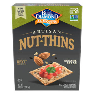 Blue Diamond Almonds Nut-Thins Crackers & Sesame Seed, 4.25 Ounce, 12 Per Case