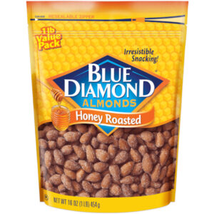 Blue Diamond Honey Roasted Almonds, 16 Ounces, 6 Per Case