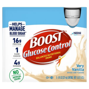 Boost Glucose Control Very Vanilla Nutritional Drink, 8 Fluid Ounce, 6 Per Box, 4 Per Case