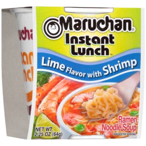Maruchan Instant Lime Shrimp Flavored Ramen Noodle Soup, 2.25 Ounce, 12 Per Case