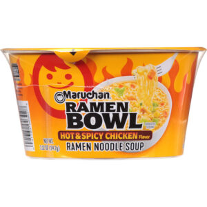 Maruchan Instant Hot & Spicy Chicken Flavor Ramen Noodle Soup, 3.32 Ounces, 6 Per Case