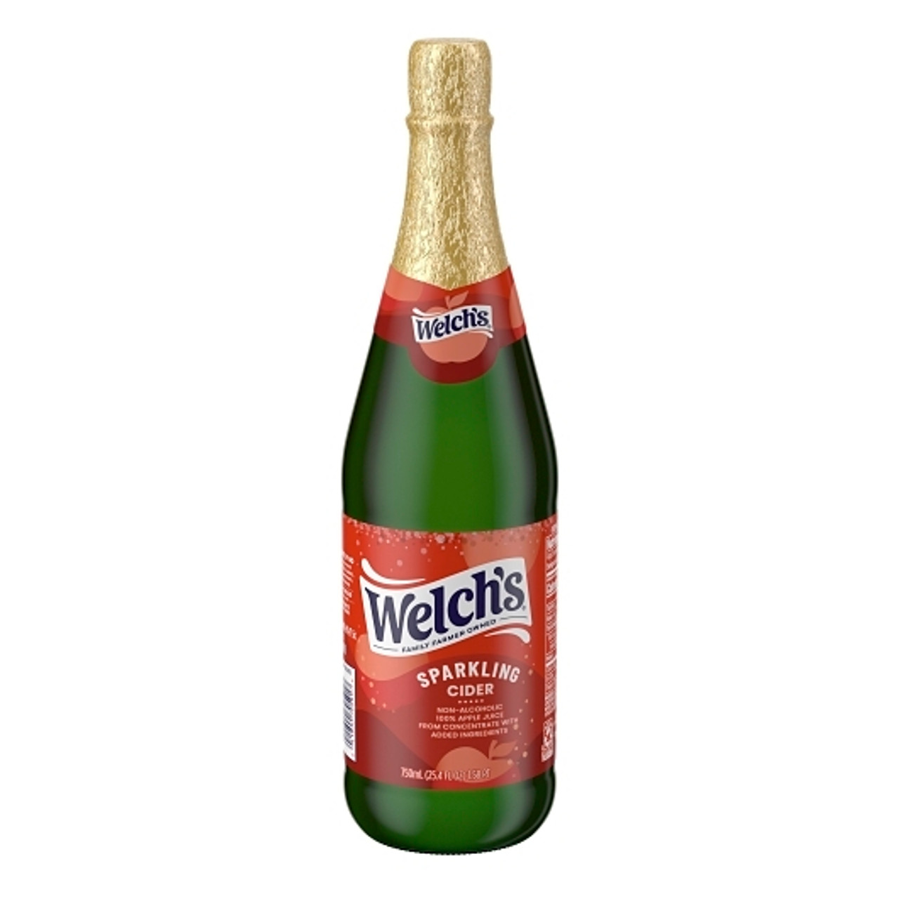 Welchs 100% Sparkling Apple Cider, 25.4 Fluid Ounce, 12 Per Case