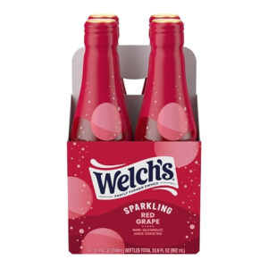 Welch s Sparkling Red Grape Cocktail Juice, 8.4 Ounce, 24 Per Case