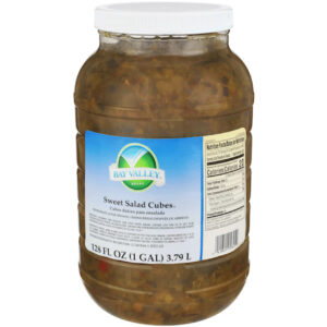 Bay Valley Sweet Salad Cubes Pickle Chip Bulk, 1 Gallon, 4 Per Case