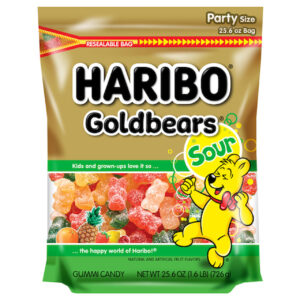 Haribo Goldbears Confectionery Sour Gummy Bears, 25.6 Ounce, 4 Per Case