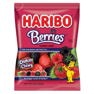Haribo Confectionery Berries Gummy Candy, 5 Ounce, 12 Per Case