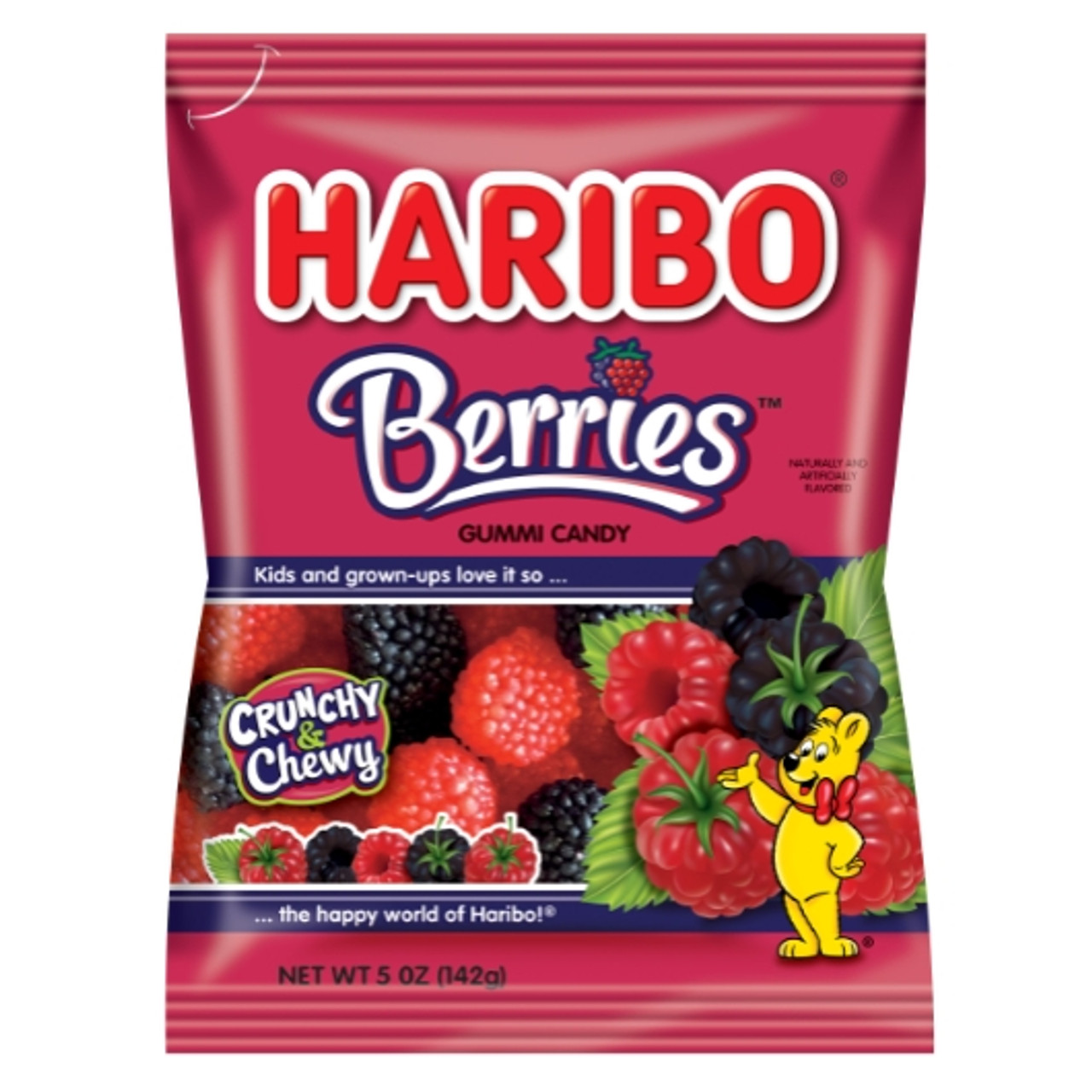 Haribo Confectionery Berries Gummy Candy, 5 Ounce, 12 Per Case