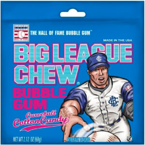 Big League Chew Cotton Candy, 2.12 Ounce, 12 Per Box, 9 Per Case