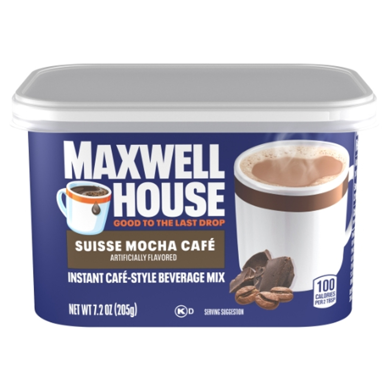 Maxwell House Instant Coffee Suisse Mocha, 7.2 Ounce, 8 Per Case