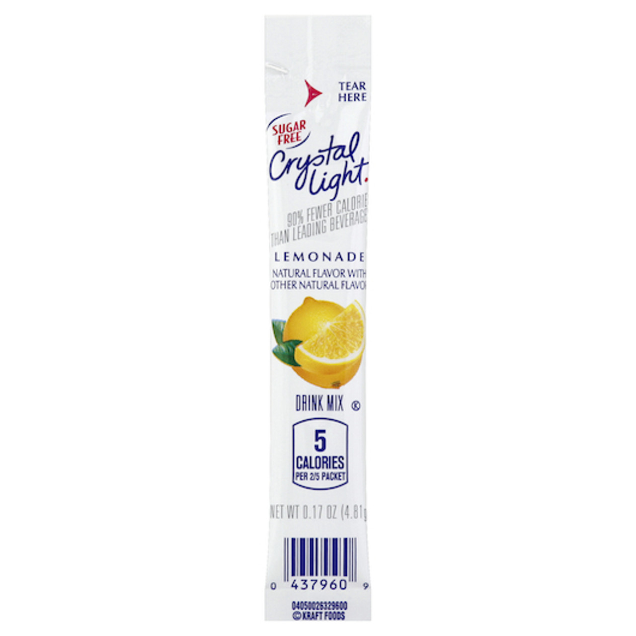 Crystal Light Lemonade Drink Mix, 0.17 Ounce, 120 Per Case