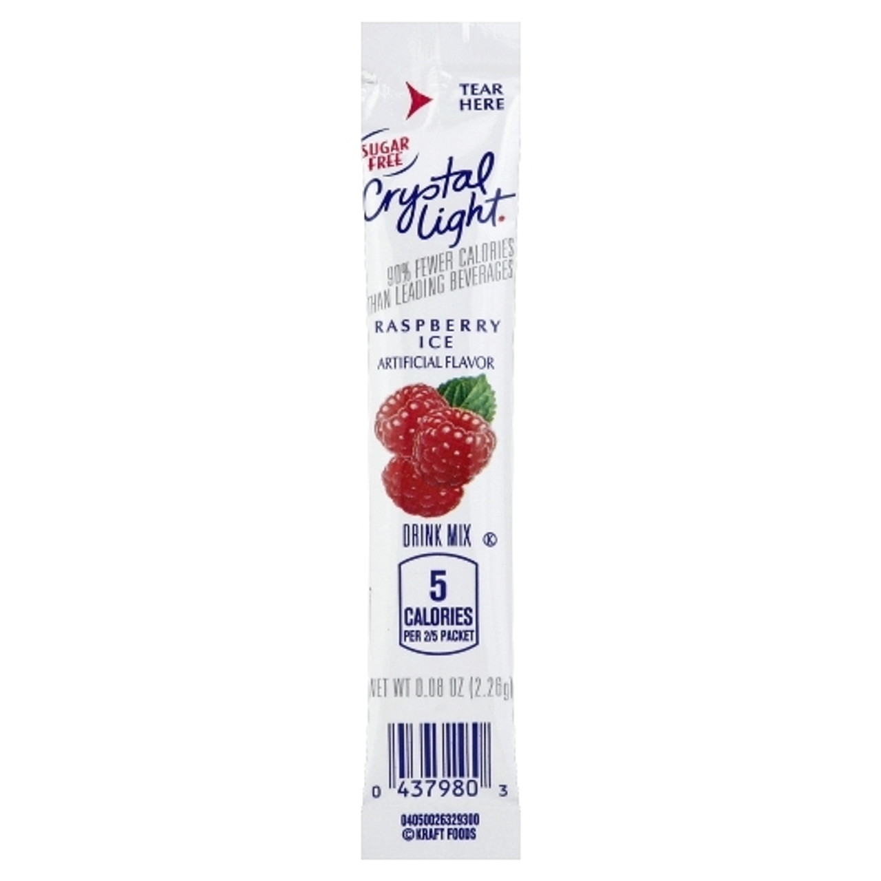 Crystal Light Raspberry On The Go Drink Mix, 0.08 Ounces, 120 Per Case
