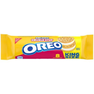 Oreo King Size Double Stuf Golden Cookies, 8 Cookies Per Pack - 10 Per Box - 2 Packs Per Case