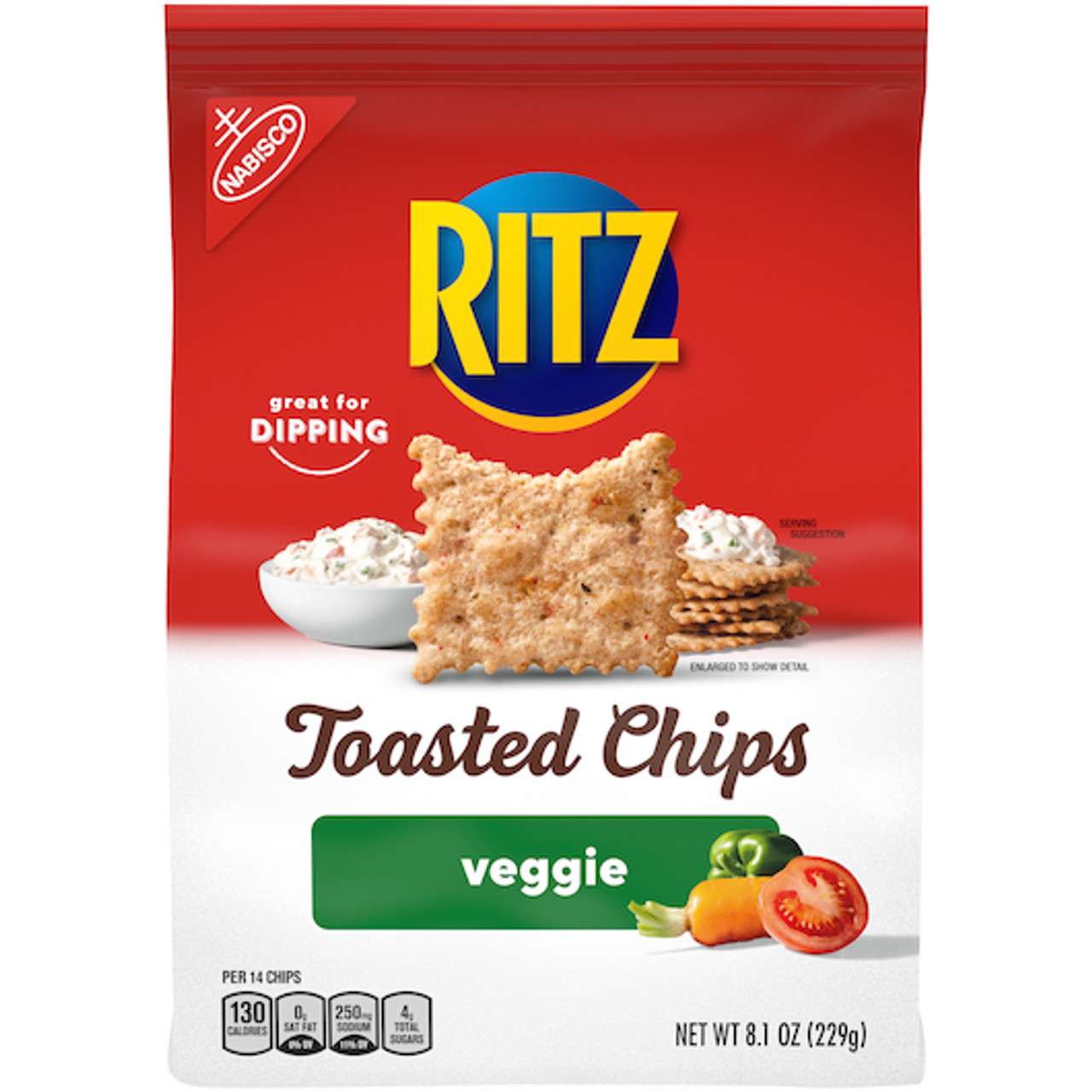 Ritz Wheat Thins Toasted Vegetable Chips, 8.1 Ounce, 6 Per Case