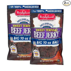 Bridgford Sweet Baby Rays Sweet Teriyaki Jerky, 10 Ounce, 12 Per Case