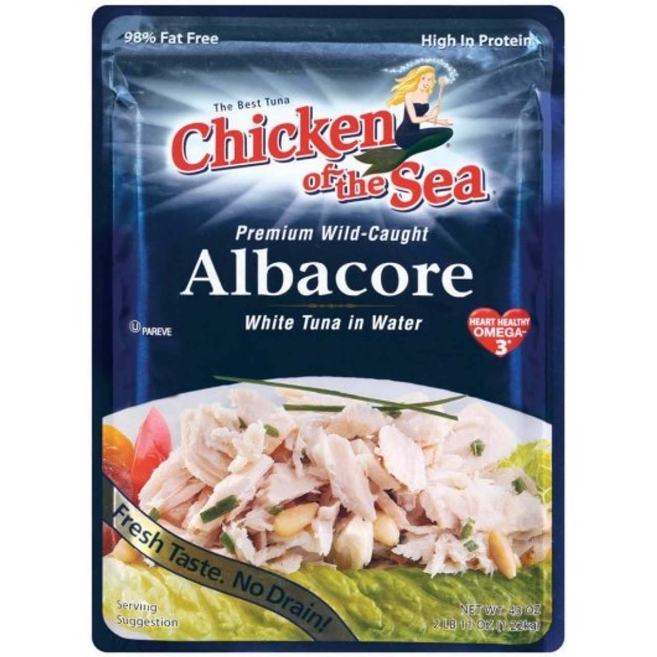 Chicken Of The Sea White Albacore Tuna Chunks, 43 Ounces, 6 Per Case