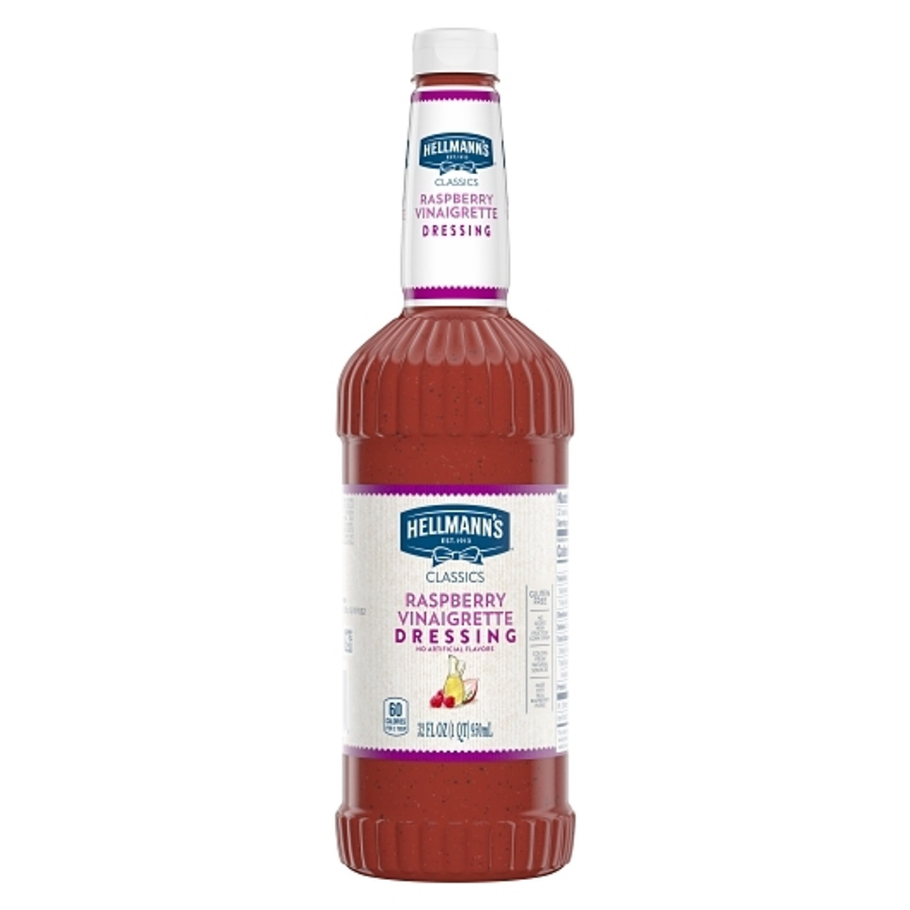 Hellmann s Raspberry Vinaigrette Dressing Bottle, 32 Gallon, 6 Per Case