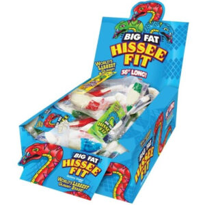 Big Fat Hissee Fit Snake Gummy Candy Display Carton, 7 Ounce, 12 Per Box, 6 Per Case