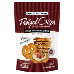 Snack Factory Pretzel Crisps Honey Mustard Onion, 7.2 Ounce, 12 Per Case