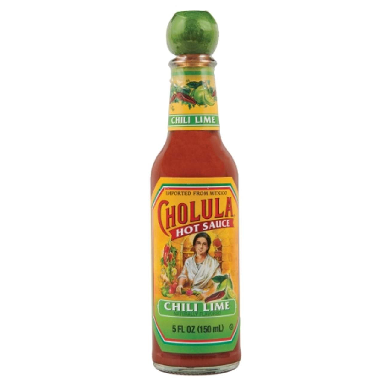 Cholula Chili Lime Hot Sauce Bottle, 5 Fluid Ounce, 12 Per Case