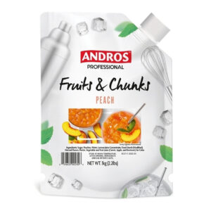 Andros Professional Peach Fruits & Chunks, 2.2 Pound, 6 Per Case