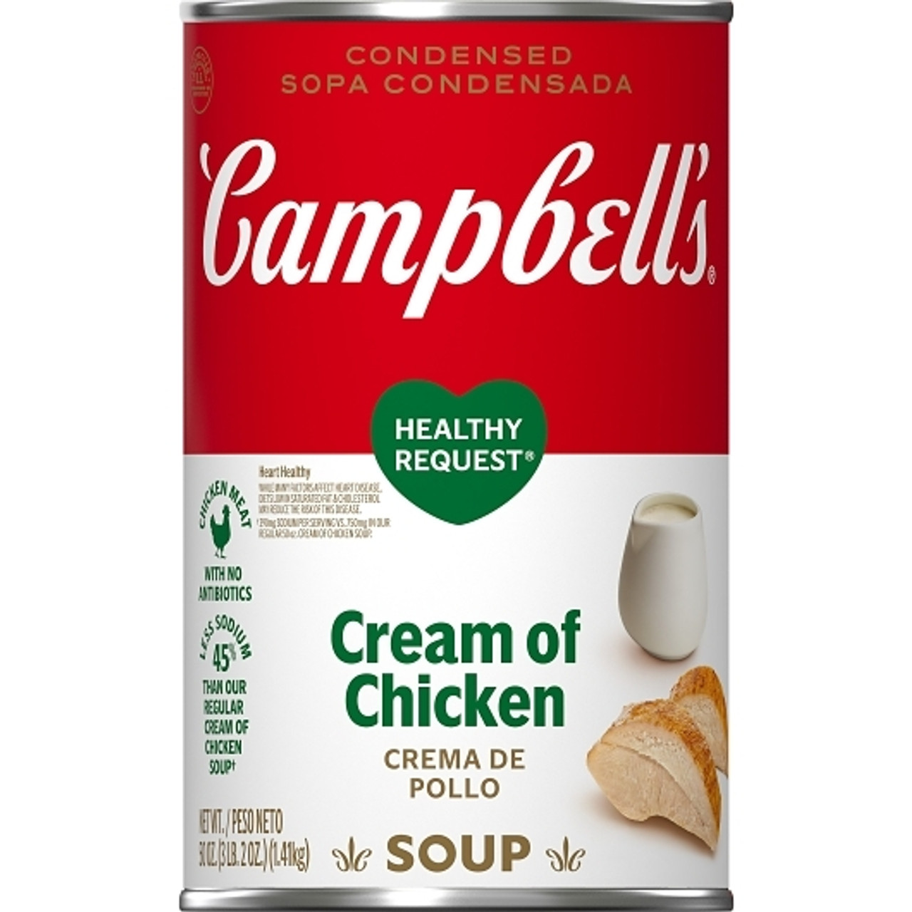 Campbell s Classic Healthy Request Cream Of Chicken Condensed Soup, 50 Ounce, 12 Per Case