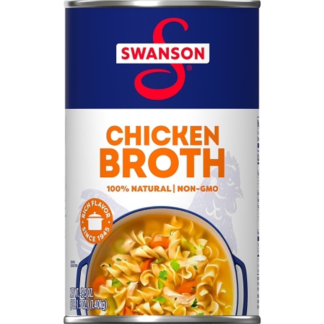 Swanson Clear Chicken Broth, 49.5 Ounce, 12 Per Case
