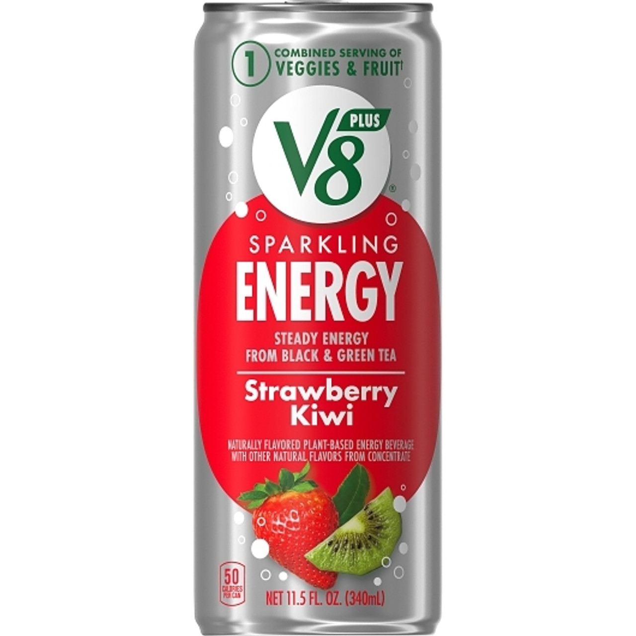 V8 Sparkling Strawberry Kiwi Energy Drink, 11.5 Fluid Ounce, 12 Per Case