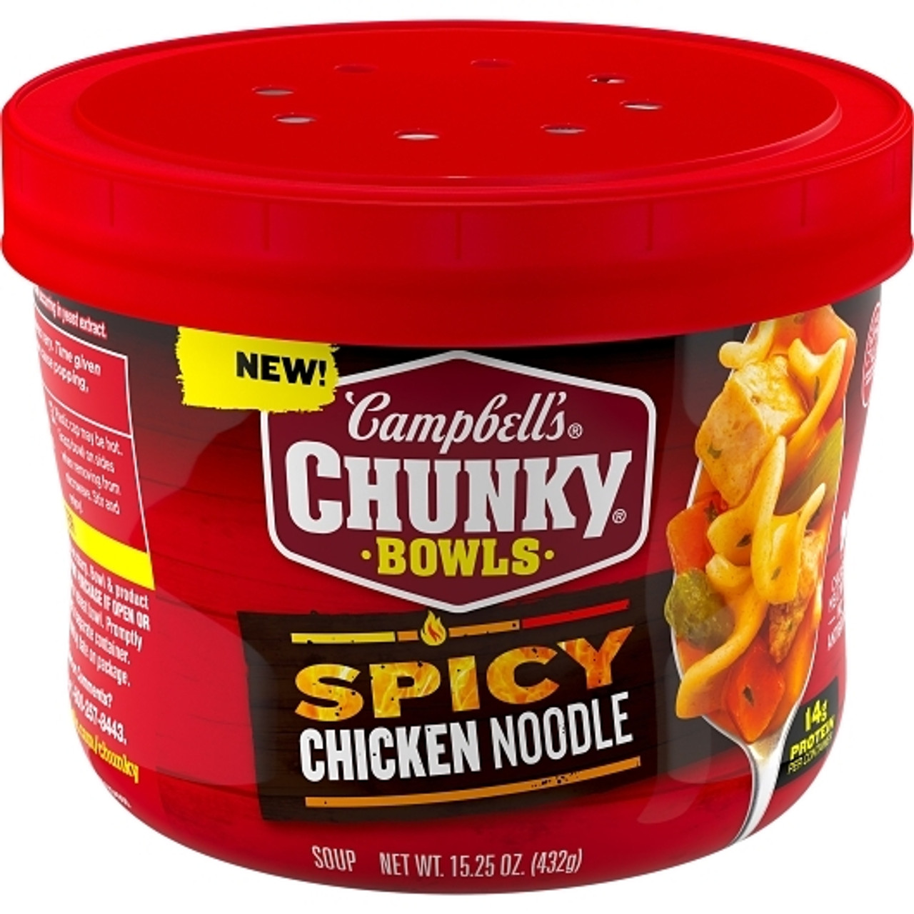 Campbell s Chunky Spicy Chicken Noodle Soup, 15.25 Ounce, 8 Per Case