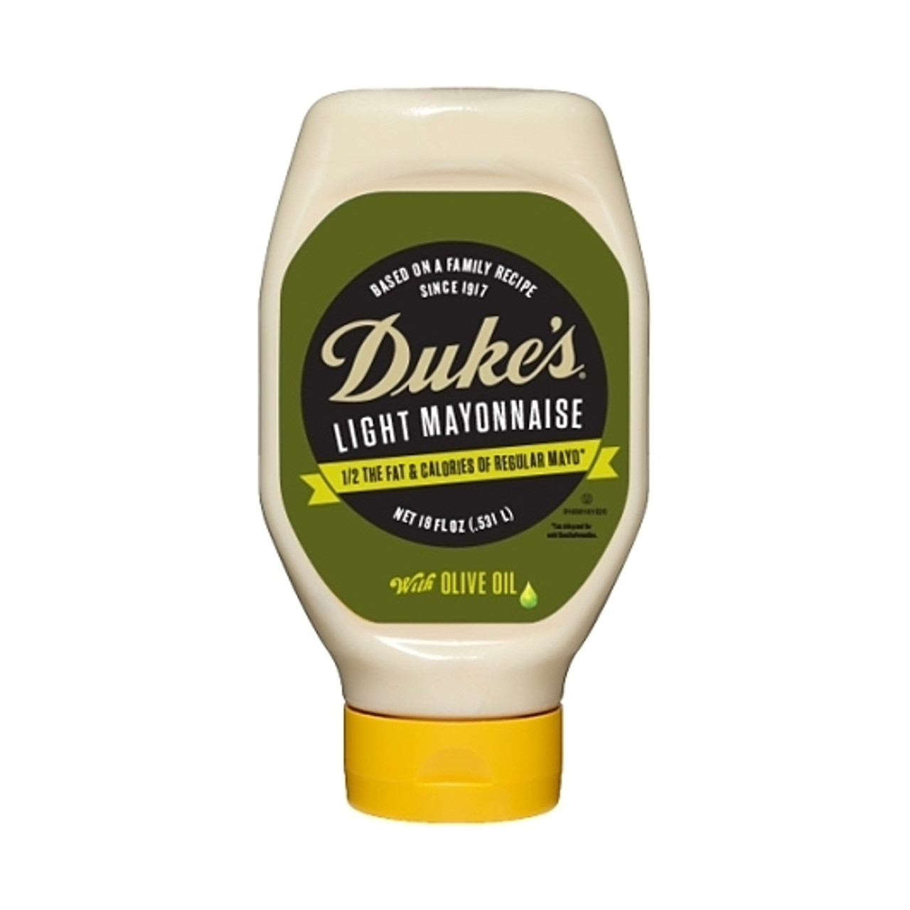 Dukes Olive Oil Light Mayonnaise Bottle, 18 Ounce, 12 Per Case