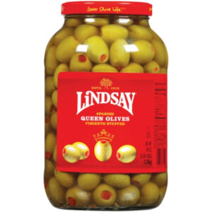 Lindsay Pimiento Stuffed Spanish Queen Olives , 84 Ounce, 4 Per Case