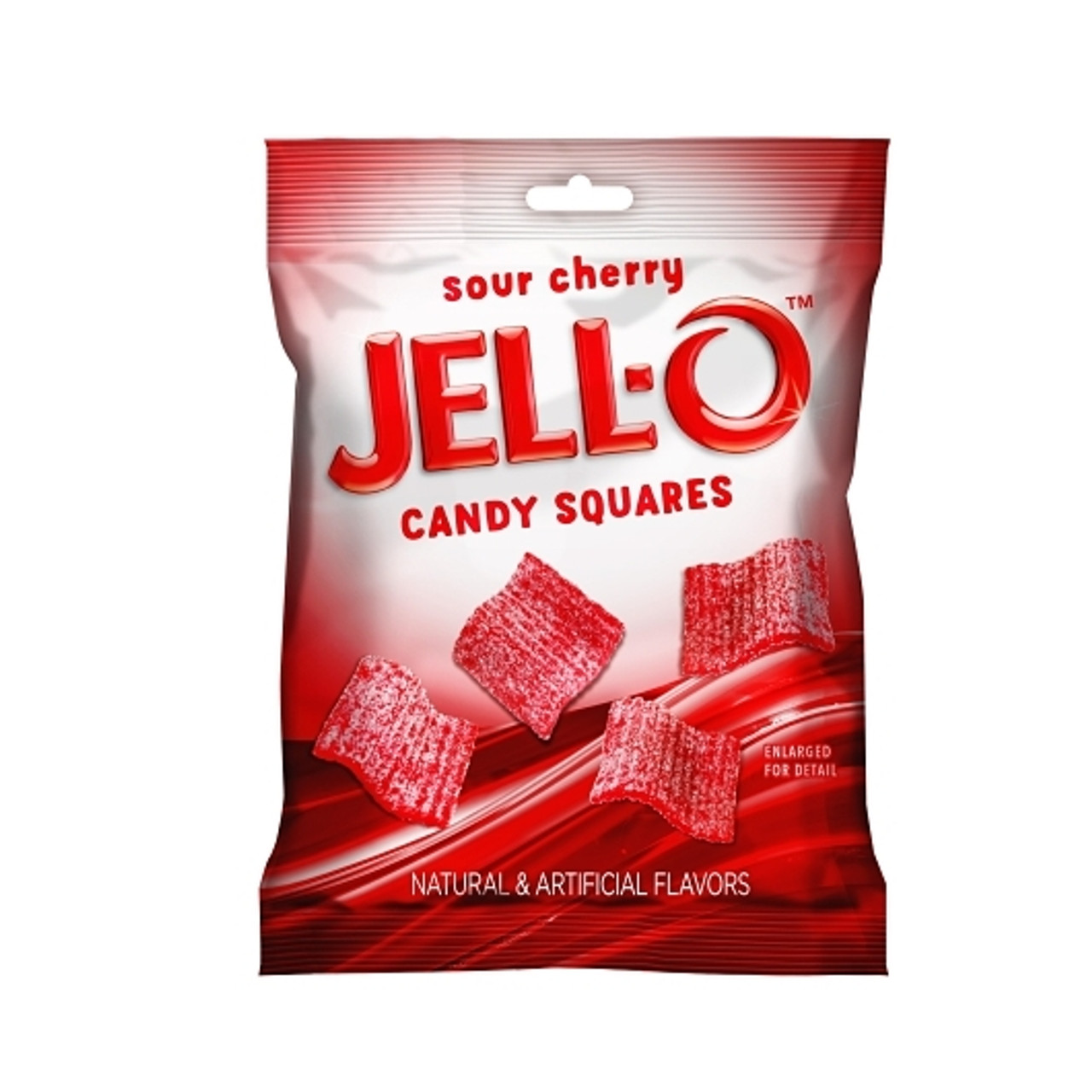 Jell-O Sour Cherry Squares Peg Bag, 4.5 Ounce, 12 Per Case