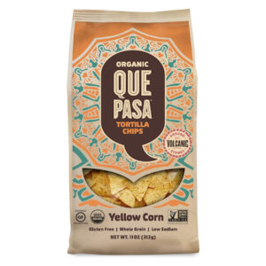 Que Pasa Organic Yellow Chips, 11 Ounces, 6 Per Case
