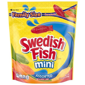 Swedish Fish Assorted Gummy Candy Bag, 1.8 Pound, 4 Per Case