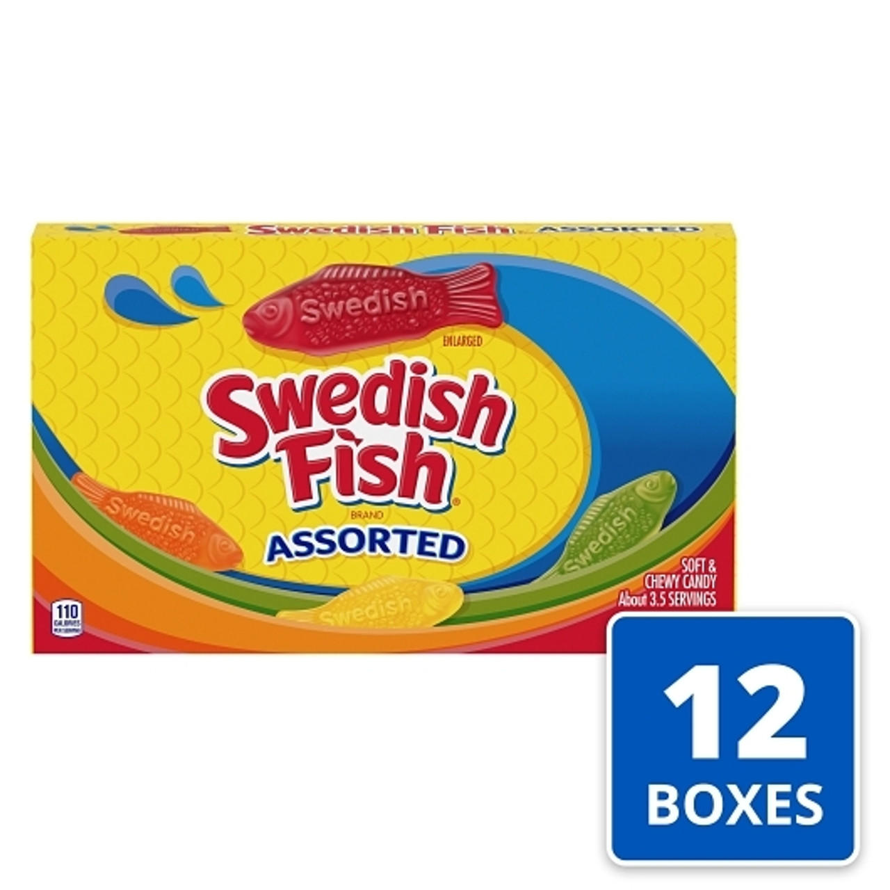 Swedish Fish Assorted Box Candy, 3.5 Ounce, 12 Per Case