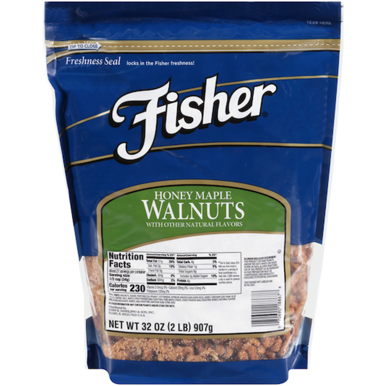 Fisher Honey Maple Walnut, 32 Ounce, 3 Per Case