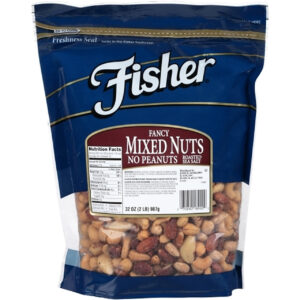 Fisher Fancy Mixed Nuts No Peanuts, 32 Ounce, 3 Per Case