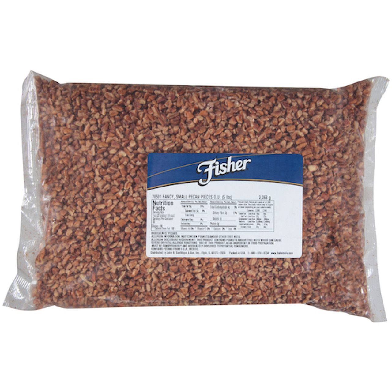 Fisher Small Fancy Pecan Pieces, 5 Pound