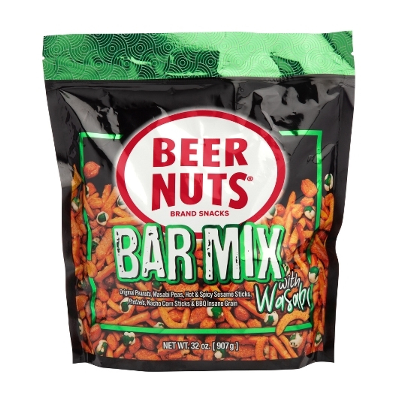 Beer Nuts Nut Bar Mix With Wasabi, 32 Ounces, 8 Per Case