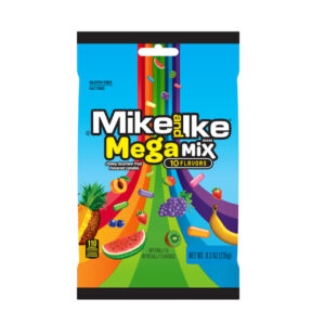 Mike & Ike Mega Mix Peg Bag, 8.3 Ounces, 12 Per Case