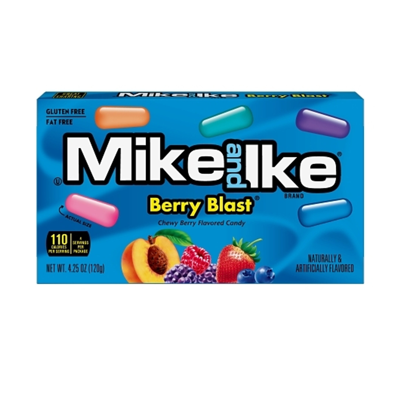Mike and Ike Fat Free Gluten Free Berry Blast Candy, 4.25 Ounce, 12 Per Case