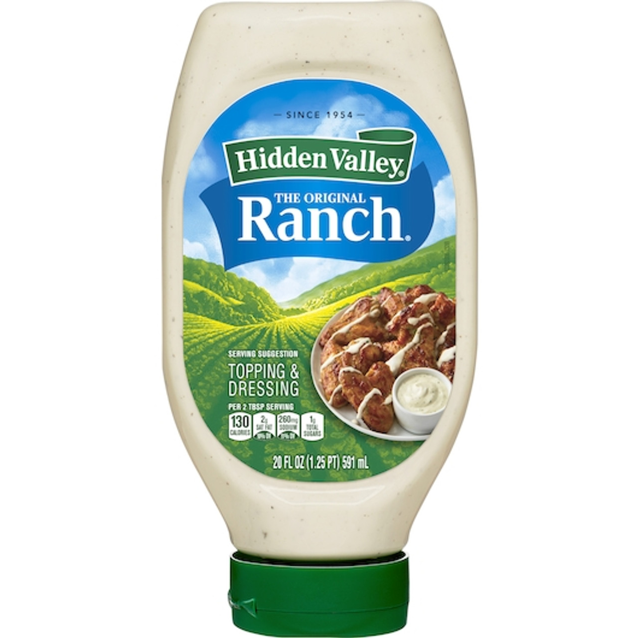 Hidden Valley Easy Squeeze Ranch Dressing Bottle, 20 Fluid Ounce, 6 Per Case