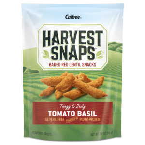 Harvest Snaps Red Lentil Tomato Basil Snack Crisps, 3 Ounce, 12 Per Case