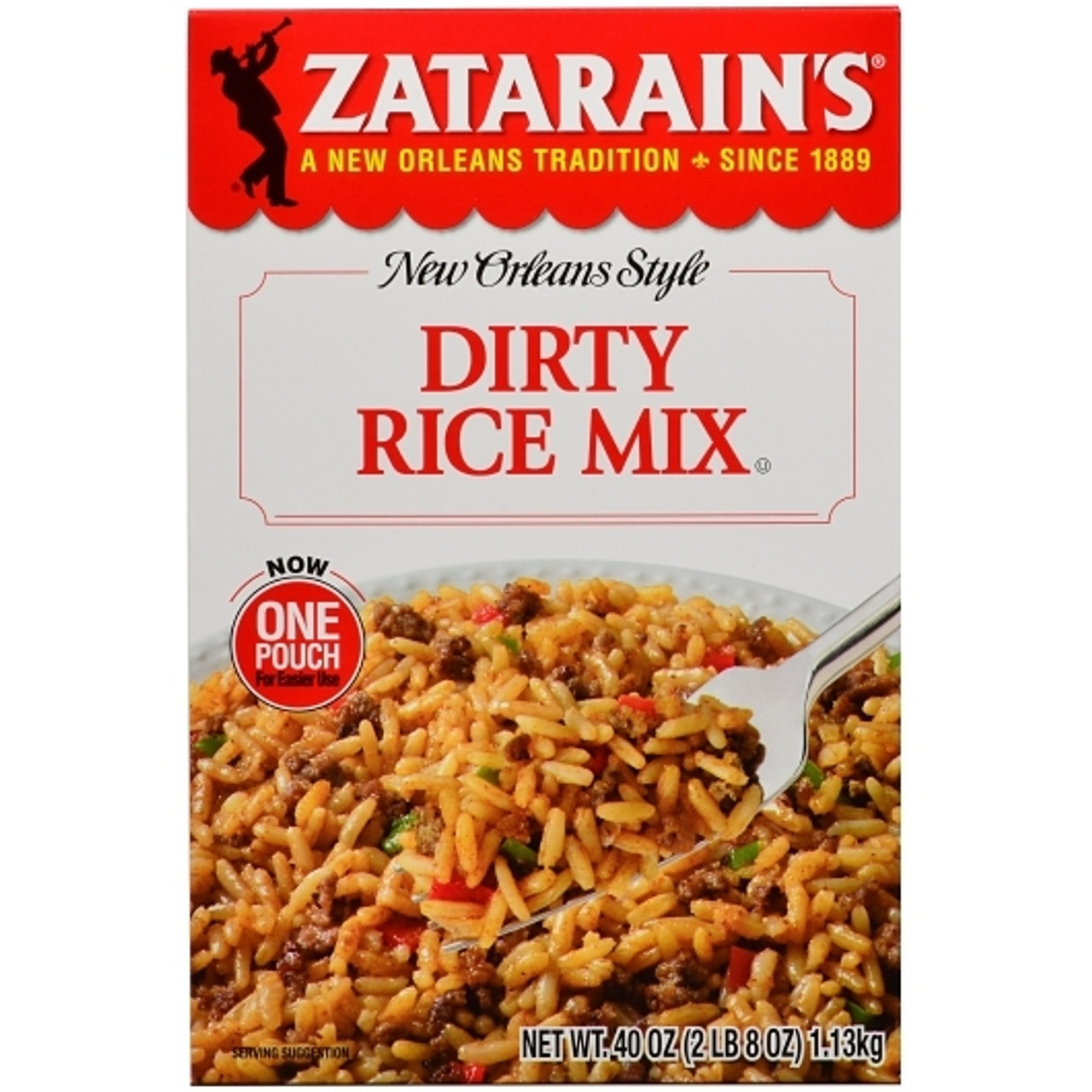 Zatarains Dirty Rice Mix, 40 Ounce, 8 Per Case
