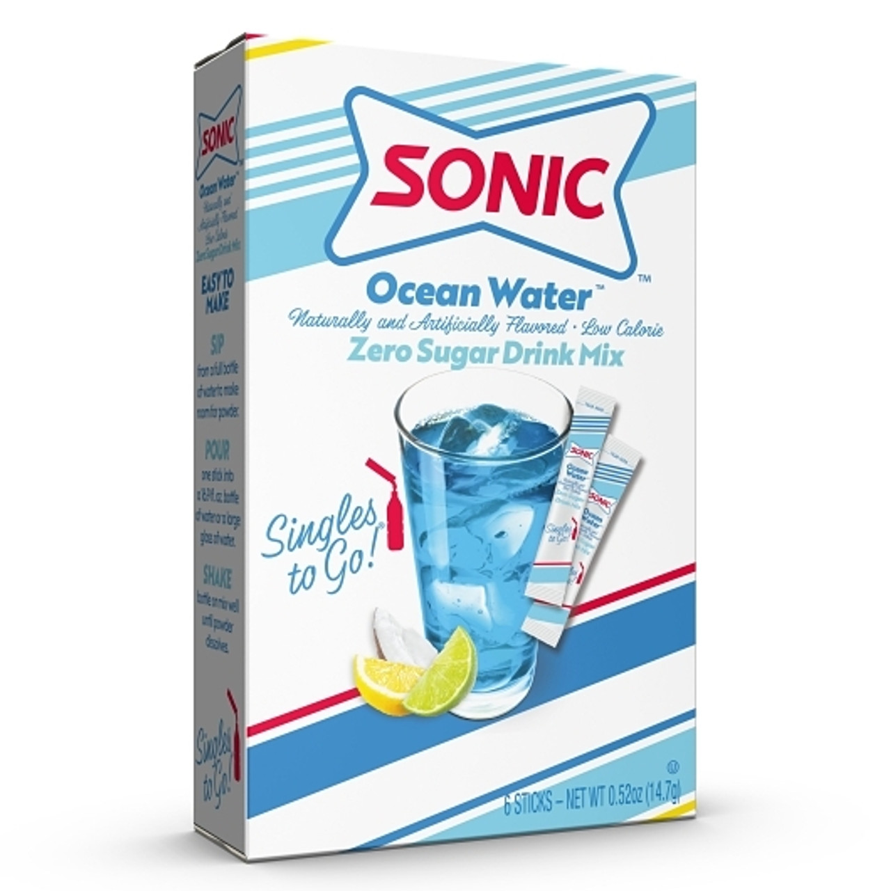 Sonic Ocean Water Drink Mix, 6 Count, 12 Per Case