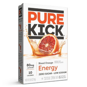 Pure Kick Blood Orange Energy Drink Mix, 6 Count, 12 Per Case