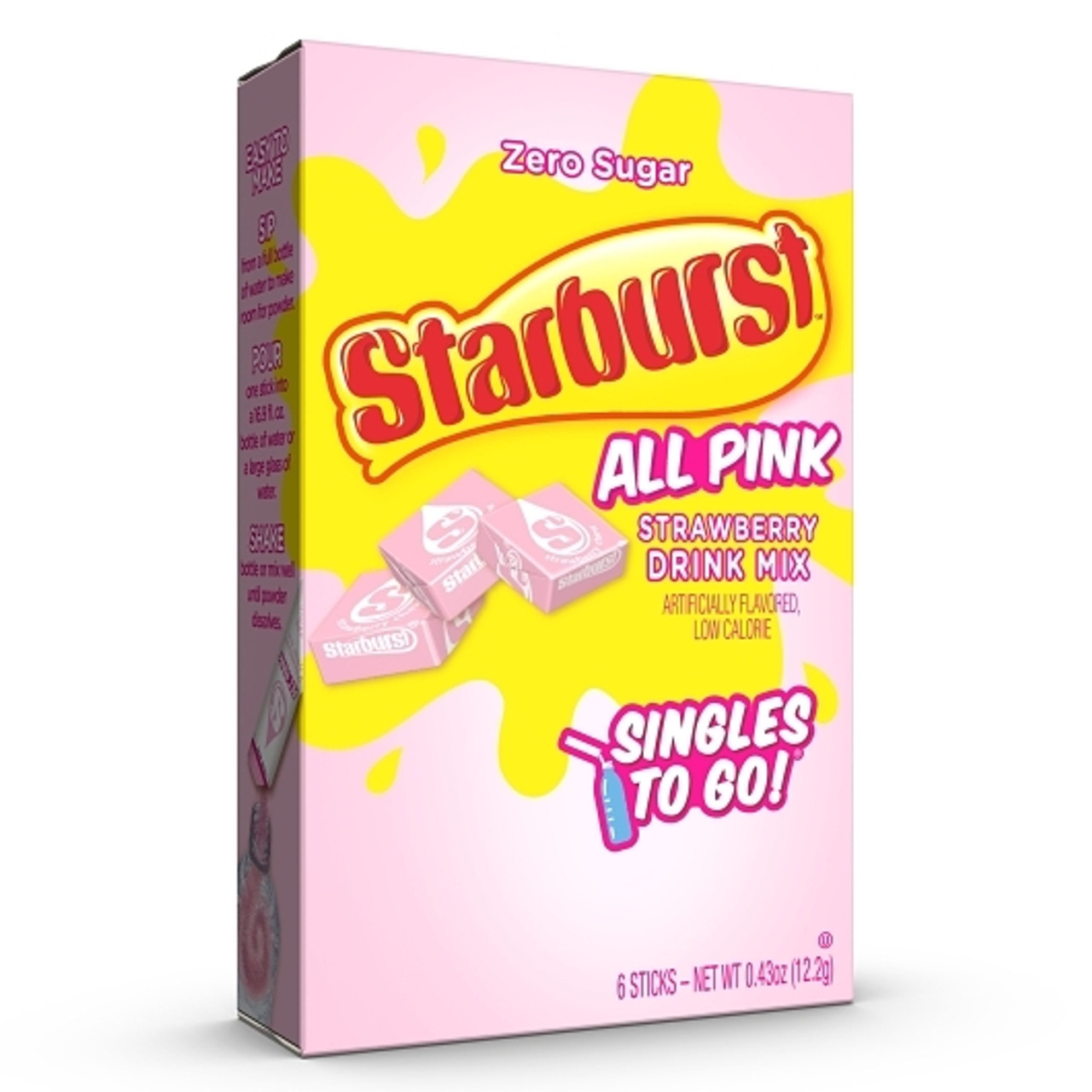 Starburst Strawberry Drink Mix, 0.43 Ounce, 12 Per Case
