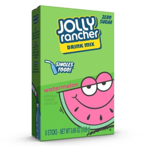 Jolly Rancher Watermelon Low Calorie Drink Mix Singles To Go, 6 Count, 12 Per Case