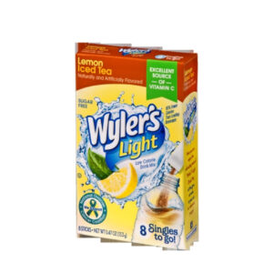 Wylers Light Lemon Iced Tea Drink Mix, 0.47 Ounce, 12 Per Case